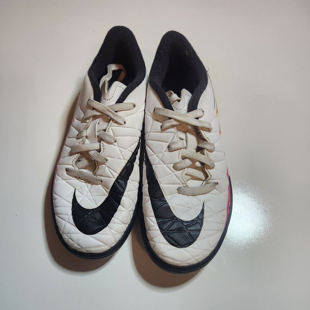 Nike Hypervenom Phelon Turf Soccer Shoes White/Black/Total Orange Youth 13.5